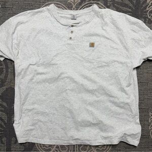 Carhartt Men's Light Gray Short Sleeve Henley